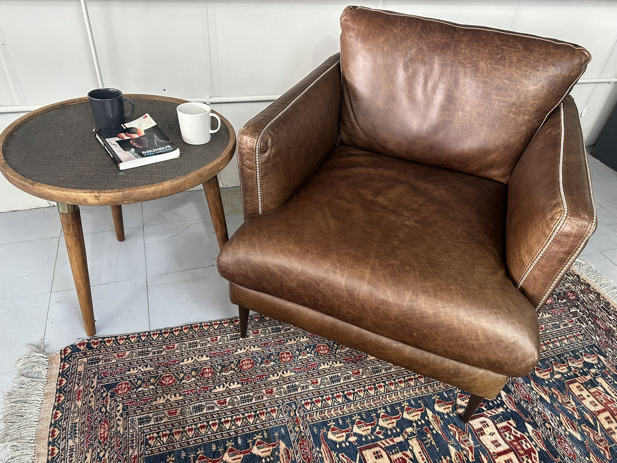 Ex Display Leather Rimini Chair – Mill Outlets