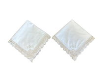 Load image into Gallery viewer, Vintage Lace Pair of Napkins - 18&quot; Square (Ecru)