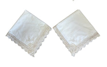 Load image into Gallery viewer, Vintage Lace Pair of Napkins - 18&quot; Square (Ecru)