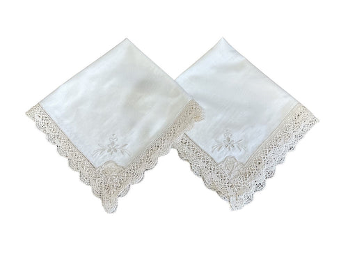 Vintage Lace Pair of Napkins - 18