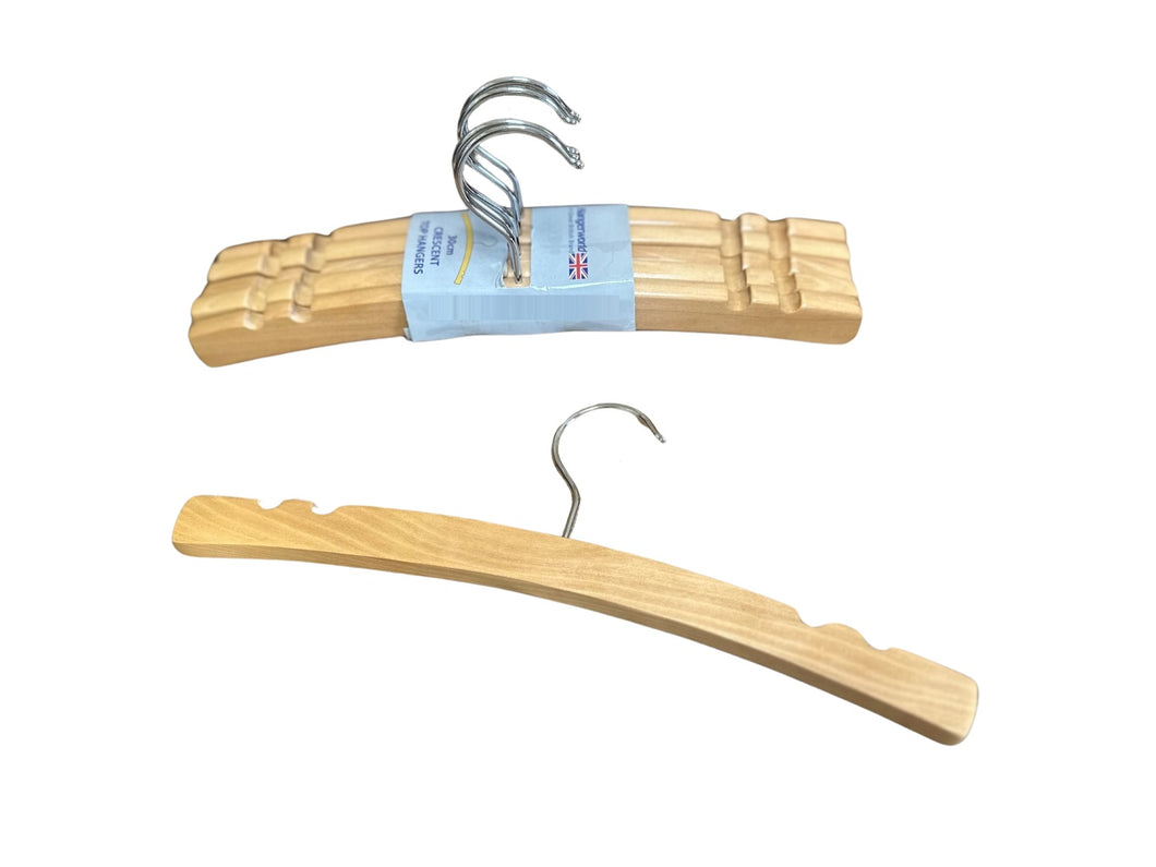 Wooden crescent hangers sale