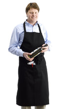 Load image into Gallery viewer, Black Polyester Bib Apron With Pocket Professional Chefs (Pack of 1 or 5)