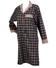Load image into Gallery viewer, Ladies Long Sleeved Tartan Nightshirt S - XL (Blue or Red)