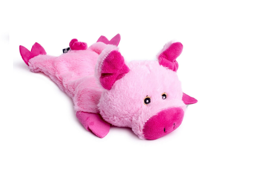 Petface Flat Crinkle Pig & Squeak Dog Toy