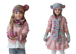 King Cole Bamboozle Knitting Pattern - Girls Winter Accessories (4391)