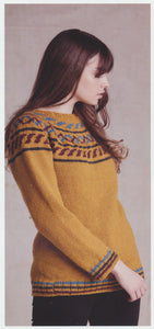 Wendy Aran Knitting Pattern - Unisex Fairisle Yoke Sweater (6153)