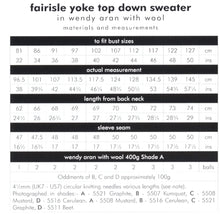 Load image into Gallery viewer, Wendy Aran Knitting Pattern - Unisex Fairisle Yoke Sweater (6153)