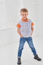 Load image into Gallery viewer, King Cole Knitting Pattern for Boy’s Sweater Vest &amp; Sweater (6171)