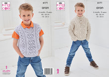 Load image into Gallery viewer, King Cole Knitting Pattern for Boy’s Sweater Vest &amp; Sweater (6171)