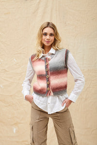 King Cole Chunky Knit Knitting Pattern Ladies Slip Over or Waistcoat (6208)