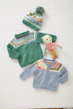 Load image into Gallery viewer, King Cole Knitting Pattern Babies Cardigan, Sweater, Matinee Coat &amp; Hat (6211)