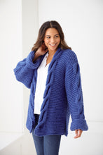 Load image into Gallery viewer, King Cole Cable Knitting Pattern Super Chunky Sweater &amp; Cardigan (6217)