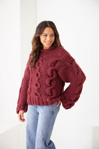 King Cole Cable Knitting Pattern Super Chunky Sweater & Cardigan (6217)