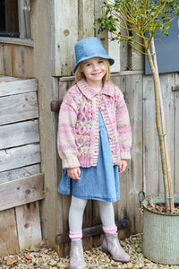 King Cole Kids Knitting Pattern Girls Aran Jacket Cardigan (6223)