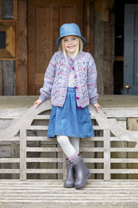 King Cole Kids Knitting Pattern Girls Aran Jacket Cardigan (6223)