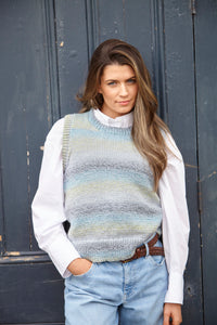 King Cole Aran Knitting Pattern Women’s Cardigan & Vest (6227)