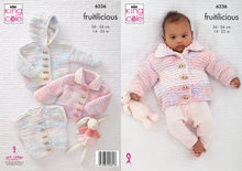 Load image into Gallery viewer, King Cole Knitting Pattern Babies Hooded Jacket, Collared Cardigan &amp; Waistcoat (6236)