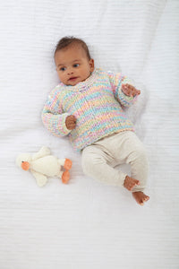 King Cole Knitting Pattern – Baby Sweater, Slipover & Cardigan (6237)