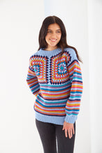 Load image into Gallery viewer, King Cole Double Knit Crochet Pattern Granny Square Hoodie &amp; Jumper (6259)