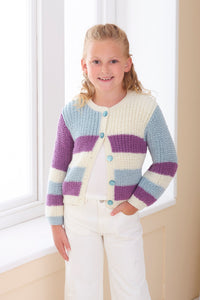 King Cole Knitting Pattern Girls Sweater & Cardigan (6260)