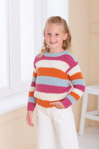 King Cole Knitting Pattern Girls Sweater & Cardigan (6260)