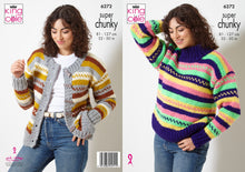 Load image into Gallery viewer, King Cole Knitting Pattern Super Chunky Sweater &amp; Cardigan (6272)