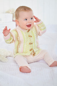 King Cole Knitting Pattern Babies Cardigans in 4 Designs (6287)