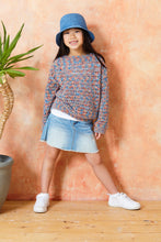 Load image into Gallery viewer, King Cole Knitting Pattern Girls Double Knit Round or Slash Neck Sweater (6298)