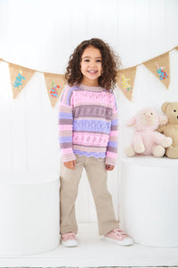 King Cole Knitting Pattern Babies & Kids 4Ply Sweater & Cardigan (6325)