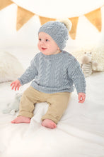 Load image into Gallery viewer, King Cole Knitting Pattern Babies Sweater Sleeveless Top &amp; Hat (6328)