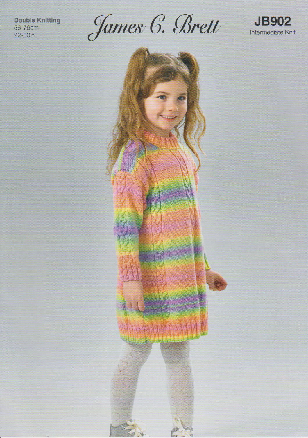 James Brett Knitting Pattern Double Knit Kids Sweater Dress (JB902)