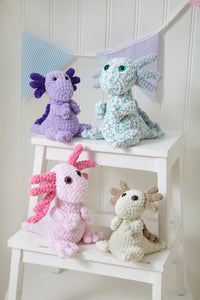 King Cole Crochet Pattern for Axolotls Stuffed Toys (9197)