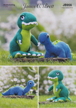 Load image into Gallery viewer, James Brett Double Knitting Pattern for Dinosaur Stuffed Toys (JB956)