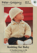 Load image into Gallery viewer, Peter Gregory Premature,Baby &amp; Toddler Knitting Booklet Double Knit Outfits AK21