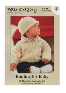 Peter Gregory Premature,Baby & Toddler Knitting Booklet Double Knit Outfits AK21