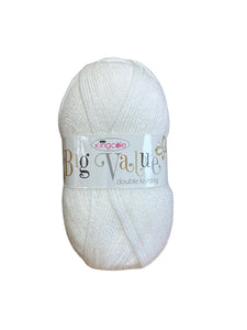 King Cole Big Value DK Double Knitting Wool 100g in White (1)