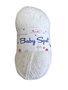 King Cole Big Value Baby Spot 4 Ply Knitting Yarn 100g Ball in Bluebird (2551)