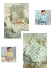 Peter Gregory Early Days Baby Outfits Knitting & Crochet Booklet EX1