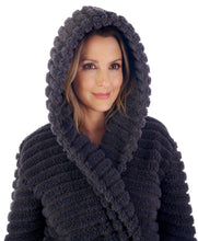 Load image into Gallery viewer, Slenderella Ladies Teddy Fleece Hooded Dressing Gown (3 Colours)