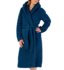 Slenderella Ladies Teddy Fleece Hooded Dressing Gown (3 Colours)