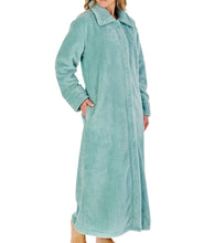 Load image into Gallery viewer, Slenderella Button Up Ankle Length Waffle Fleece Dressing Gown (7 Colours)