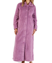 Load image into Gallery viewer, Slenderella Button Up Ankle Length Waffle Fleece Dressing Gown (7 Colours)