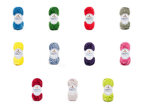 Happy Chenille Amigurumi Variety Pack (11 Colours x 15g Balls)