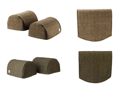 Harris Tweed Round Arm Caps or Chair Backs (Various Colours)