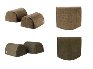 Harris Tweed Round Arm Caps or Chair Backs (Various Colours)