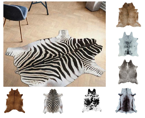 Faux Animal Hide Rug 190cm x 155cm (7 Colours)