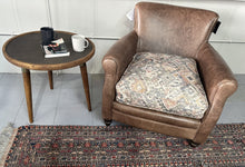 Load image into Gallery viewer, Ex Display Leather Wellington Chair with Fabric Cushion