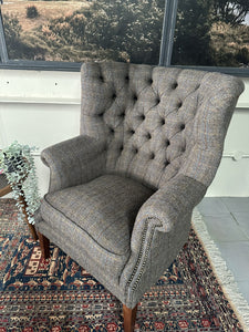 Ex Display Harris Tweed York Wing Chair