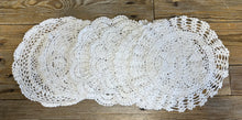 Load image into Gallery viewer, White Assorted Crochet Doilies - Pack of 6 (10&quot;)