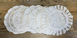 White Assorted Crochet Doilies - Pack of 6 (10")